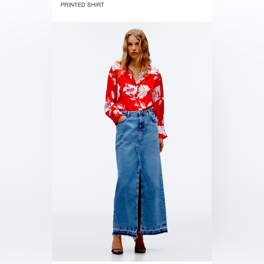 Cute blouse from Zara. Gorgeous color!New